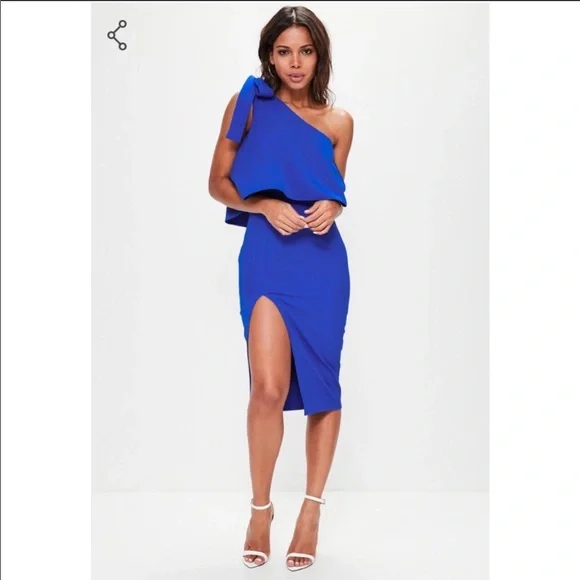 missguided dress blue MISSGUIDED Cowl Neck Satin Maxi Dress With Draped BackMISSGUIDED
